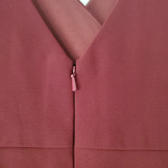 After Six 6824 Gown 6 Cabernet Red Pockets Bridesmaid Prom Event V-Neck Wedding - Picture 7 of 13